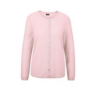 Strickjacke GOLDNER "Kurzgröße Eleganter Herbstcardigan mit Rundhals", Damen, Gr. 22, rosa (puder), Obermaterial: 100% Kaschmir WS., eng normales Bündchen, Strickjacken Strickjacke, Ohne (37474004-22)