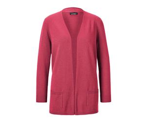 Strickjacke GOLDNER "Kurzgröße Langarm Feinstrick-Cardigan", Damen, Gr. 19, pink, Obermaterial: 100% Kaschmir WS., figurumspielend, eng Rippe, Strickjacken Strickjacke, Ohne (21329959-19) pink