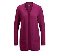 Strickjacke GOLDNER "Kurzgröße Langarm Feinstrick-Cardigan", Damen, Gr. 24, pink (cyclam), Obermaterial: 100% Kaschmir WS., figurumspielend, eng Rippe, Strickjacken Strickjacke, Ohne (47251560-24) cyc