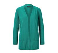 Strickjacke GOLDNER "Kurzgröße Langarm Feinstrick-Cardigan", Damen, Gr. 25, grün (smaragd), Obermaterial: 100% Kaschmir WS., figurumspielend, eng Rippe, Strickjacken Strickjacke, Ohne (68898145-25) sm