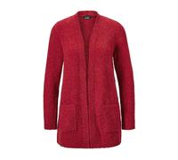 Strickjacke GOLDNER "Kurzgröße Legere Strickjacke aus Bou arn", Damen, Gr. 21, rubinrot, Obermaterial: 48% Polyacryl PAN. 28% Schurwolle WV. 17% Polyamid PA. 5% Alpaka WP. 2% Elasthan EL., eng Ripp