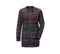 Strickjacke GOLDNER "Kurzgröße Multicolor-Cardigan mit Stehkragen", Damen, Gr. 22, bunt, Obermaterial: 50% Baumwolle CO. 50% Polyacryl PAN., Tubular, Strickjacken Strickjacke, Jacquardmuster (45057350