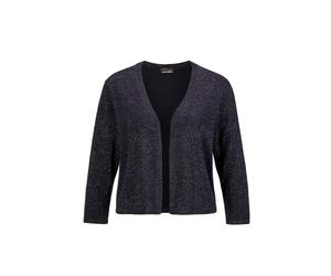 Strickjacke GOLDNER "Kurzgröße Wunderbar leichter Strick-Bolero", Damen, Gr. 19, schwarz, Obermaterial: 84% Viskose CV. 16% metallisierte Fasern MTF., eng Tubular, Strickjacken Strickjacke, perfekte L