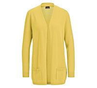 Strickjacke GOLDNER "Langarm Feinstrick-Cardigan", Damen, Gr. 44, gelb, Obermaterial: 100% Kaschmir WS., figurumspielend, Rippe, Strickjacken Strickjacke, Ohne (63045245-44) gelb