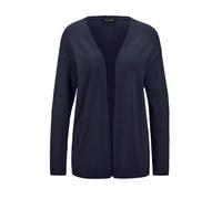 Strickjacke GOLDNER "Offene Strickjacke in Kurzform", Damen, Gr. 54, blau (marine), Obermaterial: 60% Viskose CV. 40% Baumwolle CO., eng Rollkante, Strickjacken Strickjacke, keine/nicht relevant (8623