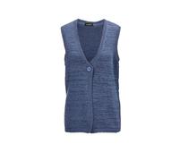 Strickjacke GOLDNER "Stilvoller Pullunder mit V-Ausschnitt", Damen, Gr. 52, lila (blauviolett), Obermaterial: 60% Polyester PES. 40% Baumwolle CO., V-Ausschnitt, keine/nicht relevant, Strickjacken Str