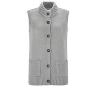 Strickjacke GOLDNER "Strickweste mit Knopfleiste", Damen, Gr. 44, grau, Obermaterial: 100% Polyacryl PAN., Gerade, Strickjacken Strickjacke, aufgesetze Taschen (77769345-44) grau