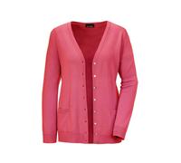 Strickjacke GOLDNER "Uni Merino-Cardigan Langarm", Damen, Gr. 46, pink, Obermaterial: 100% Schurwolle WV., Basic, V-Ausschnitt, Rippe, Strickjacken Strickjacke, Reine Merinowolle (67106356-46) pink