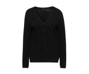 Strickjacke GOLDNER "Weiche Kaschmirstrickjacke mit V-Ausschnitt", Damen, Gr. 46, lila (violett), Obermaterial: 100% Kaschmir WS., Rippe, Strickjacken Strickjacke, Ohne (88812930-46) violett