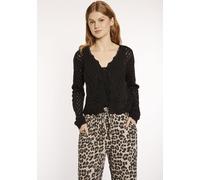 Strickjacke HAILY’S "LS P CD Fi44ora", Damen, Gr. L, schwarz, Strick, Obermaterial: 100% Polyacryl, unifarben, hüftlang, V-Ausschnitt, Strickjacken Strickjacke (64183701-L) schwarz