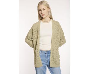 Strickjacke HAILY’S "LS P CD Na44yla", Damen, Gr. S, grün (lkhaki), Strick, Obermaterial: 55% Polyacryl, 45% Nylon, unifarben, hüftbedeckend, tiefer V-Ausschnitt, Strickjacken Strickjacke (59670327-S)