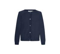 Strickjacke HAPPY GIRLS, Mädchen, Gr. 104, blau (navy), Strick, Obermaterial: 100% Baumwolle, unifarben, regular fit hüftlang, Rundhals, Raglanärmel Strickbündchen, Strickjacken Strickjacke, mit hochw