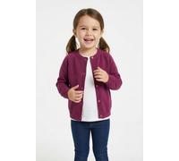 Strickjacke HAPPY GIRLS, Mädchen, Gr. 116, lila (berry), Strick, Obermaterial: 100% Baumwolle, unifarben, regular fit hüftlang, Rundhals, Raglanärmel Strickbündchen, Strickjacken Strickjacke, mit hoch
