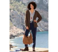 Strickjacke HEINE, Damen, Gr. 34, braun (schoko), 100% Polyester, unifarben, Strickjacken Strickjacke (98712031-34) schoko