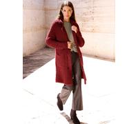 Strickjacke HEINE, Damen, Gr. 34, dunkelrot, 68% Polyacryl, 25% Polyester, 5% Viskose, 2% Polyamid, unifarben, Strickjacken Strickjacke (38520744-34) dunkelrot