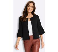 Strickjacke HEINE, Damen, Gr. 34, schwarz, 50% Viskose, 25% Polyester, 25% Polyamid, unifarben, Strickjacken Strickjacke (39370748-34) schwarz
