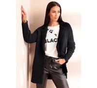 Strickjacke HEINE, Damen, Gr. 34, schwarz, 72% Polyacryl, 23% Polyester, 5% Polyamid, unifarben, Strickjacken Strickjacke (82127529-34) schwarz
