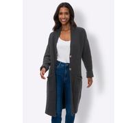Strickjacke HEINE, Damen, Gr. 34, schwarz, 74% Polyacryl, 23% Polyester, 3% Elasthan, unifarben, Strickjacken Strickjacke (91206608-34) schwarz