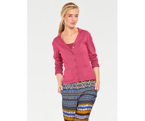 Strickjacke HEINE, Damen, Gr. 40, pink, 100% Baumwolle, unifarben, Strickjacken Strickjacke (45264524-40) pink