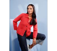 Strickjacke HEINE, Damen, Gr. 42, erdbeere, 36% Viskose, 28% Polyacryl, 18% Polyester, 18% Polyamid, unifarben, Strickjacken Strickjacke (33937469-42) erdbeere