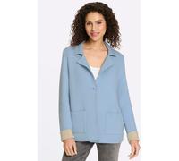 Strickjacke HEINE, Damen, Gr. 44, eisblau, 50% Viskose, 28% Polyester, 22% Polyamid, unifarben, Strickjacken Strickjacke (51574566-44) eisblau