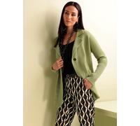 Strickjacke HEINE, Damen, Gr. 44, grün (schilf), 50% Viskose, 28% Polyester, 22% Polyamid, unifarben, Strickjacken Strickjacke (57545713-44) schilf