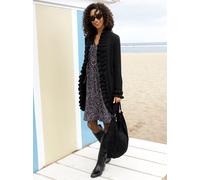 Strickjacke HEINE, Damen, Gr. 46, schwarz, 100% Polyacryl, unifarben, Strickjacken Strickjacke (94565465-46) schwarz