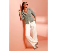 Strickjacke HEINE, Damen, Gr. 48, khaki, 57% Polyacryl, 40% Baumwolle, 3% metallisierte Fasern, meliert, unifarben, Strickjacken Strickjacke (67783651-48) khaki