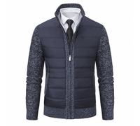 Strickjacke Herren Winterjacke übergangsjacke Stehkragen Jacke Mit Zipper Cardigan Longsleeve Gefütterte Fleece Verdicken Winter Jacke Einfarbig Slim Fit Strickwaren fleecejacke pullover