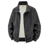 strickjacke herrenFleecejacke Herren Jacke Herren Sweatjacke Blouson Einfarbiger Fleece Softshelljacke Mit ReißVerschluss Winter Warm Rundhals Bomberjacke Bequem Fit übergangsjackewinter jacket men