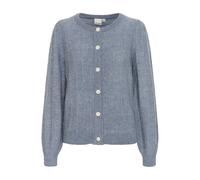 Strickjacke ICHI "Strickjacke IHKAMARA", Damen, Gr. M, blau (blau mirage), Obermaterial: 52% Polyacryl PAN. 30% Polyester PES. 15% Alpaka WP. 3% Elasthan EL., Strickjacken Strickjacke (82884107-M) bla
