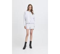 Strickjacke ICHI "Strickjacke IHSKYLA", Damen, Gr. XL, grau (light grau melange), Obermaterial: 65% Baumwolle CO. 35% Polyester PES., Strickjacken Strickjacke (77162348-XL) light grau melange