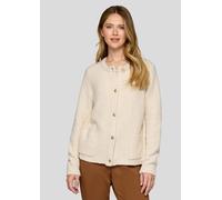 Strickjacke in Bouclé-Optik weiß 50