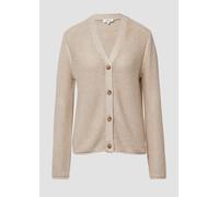 Strickjacke in Ripp-Optik mit Knopfleiste 48 Beige 2174067.81W8.48
