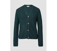 Strickjacke in Ripp-Optik mit Knopfleiste 48 grün 2174067.6933.48