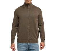 Strickjacke INDICODE "INArkmill cardigan", Herren, Gr. XL, braun (demitasse), Strick, Obermaterial: 100% Baumwolle, unifarben, regular fit normal, ohne Ausschnitt, Bündchen, Strickjacken Strickjacke,