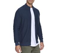 Strickjacke INDICODE "Marland", Herren, Gr. M, blau (navy), Strick, Obermaterial: 100% Baumwolle, unifarben, normal, hoch geschlossener Ausschnitt, Strickjacken Strickjacke (90820565-M) navy