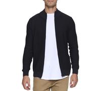 Strickjacke INDICODE "Marland", Herren, Gr. XL, schwarz, Strick, Obermaterial: 100% Baumwolle, unifarben, normal, hoch geschlossener Ausschnitt, Strickjacken Strickjacke (28731522-XL) schwarz