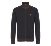 Indicode IDAndy Herren Strickjacke Cardigan Grobstrick Pullover mit Stehkragen Reißverschluss Baumwollmischung Regular fit, Größe:M, Farbe:Navy (400)