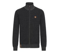 Indicode IDAndy Herren Strickjacke Cardigan Grobstrick Pullover mit Stehkragen Reißverschluss Baumwollmischung Regular fit, Größe:M, Farbe:Black (999)