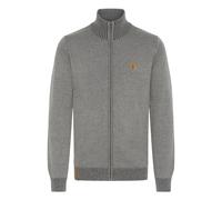 Indicode IDAndy Herren Strickjacke Cardigan Grobstrick Pullover mit Stehkragen Reißverschluss Baumwollmischung Regular fit, Größe:S, Farbe:Grey Mix (914)