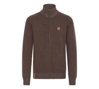 Indicode IDAndy Herren Strickjacke Cardigan Grobstrick Pullover mit Stehkragen Reißverschluss Baumwollmischung Regular fit, Größe:XL, Farbe:Dark Brown (020)