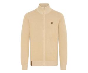Strickjacke INDICODE "Strickjacke IDAndy", Herren, Gr. XXL, braun (cumnin), Obermaterial: 75% Baumwolle CO (CMIA). 25% Polyacryl PAN., Strickjacken Strickjacke (56451264-XXL) cumnin