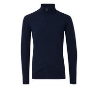 Indicode Badi Herren Strickjacke Cardigan Feinstrick mit hochabschließendem Kragen, Größe:L, Farbe:Navy (400)