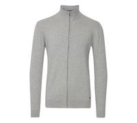 Indicode Badi Herren Strickjacke Cardigan Feinstrick mit hochabschließendem Kragen, Größe:XXL, Farbe:Grey Mix (914)