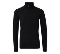 Indicode Badi Herren Strickjacke Cardigan Feinstrick mit hochabschließendem Kragen, Größe:XXL, Farbe:Black (999)