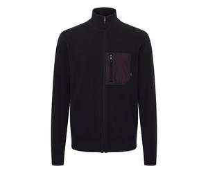 Strickjacke INDICODE "Strickjacke IDMedan", Herren, Gr. M, schwarz, Obermaterial: 75% Baumwolle CO. 25% Polyamid PA., unifarben, hüftlang, Strickjacken Strickjacke (23736159-M) schwarz