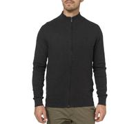 Strickjacke INDICODE "Tinos", Herren, Gr. L, grau (charcoal mix), Strick, Obermaterial: 80% Baumwolle, 20% Polyamid, unifarben, normal, hoch geschlossener Ausschnitt, Strickjacken (58387810-L) charcoa