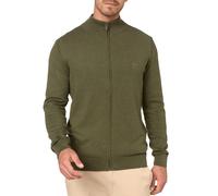 Strickjacke INDICODE "Tinos", Herren, Gr. L, grün (army mix), Strick, Obermaterial: 80% Baumwolle, 20% Polyamid, unifarben, normal, hoch geschlossener Ausschnitt, Strickjacken (84046335-L) army mix