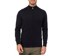 Strickjacke INDICODE "Tinos", Herren, Gr. XXL, schwarz, Strick, Obermaterial: 80% Baumwolle, 20% Polyamid, unifarben, normal, hoch geschlossener Ausschnitt, Strickjacken (67425253-XXL) schwarz